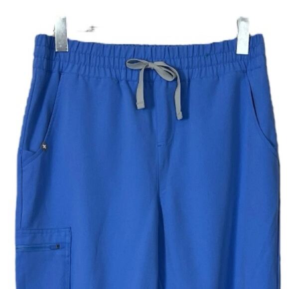 FIGS Jogger Pants Pull On Scrubs Zip Cargo Pocket Blue Women’s Size Medium - Picture 5 of 9